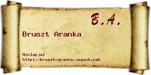 Bruszt Aranka névjegykártya
