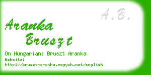 aranka bruszt business card